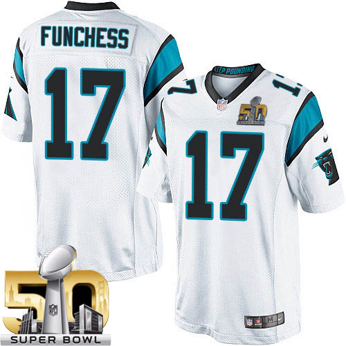 Youth Limited Devin Funchess Super Bowl L Nike Jersey White Road - #17 NFL Carolina Panthers